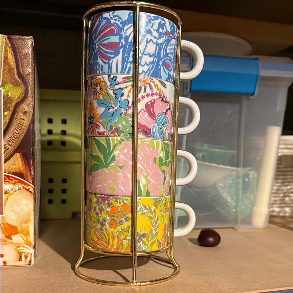 Lilly Pulitzer for target nesting mugs and rack